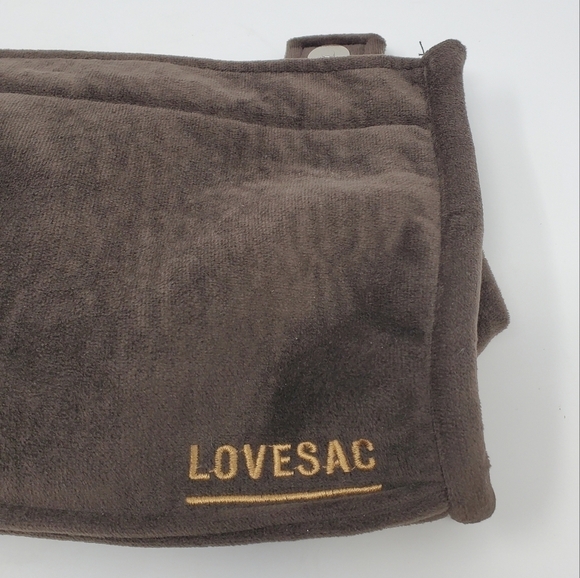 NWT LOVESAC SOFA COUCH ACCESSORY SODASAC BEVERAGE KEEPER BROWN VELOUR - Picture 10 of 14